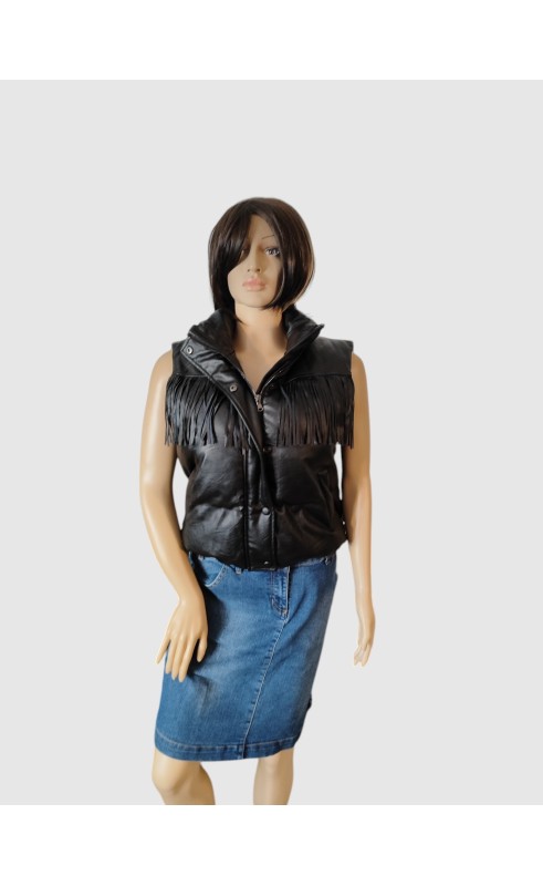 Veste sans manches Drôle de Copine Paris noire T.M - Occasion en très bon état Veste sans manches Drôle de Copine Paris noire T.M - Occasion en très bon état
