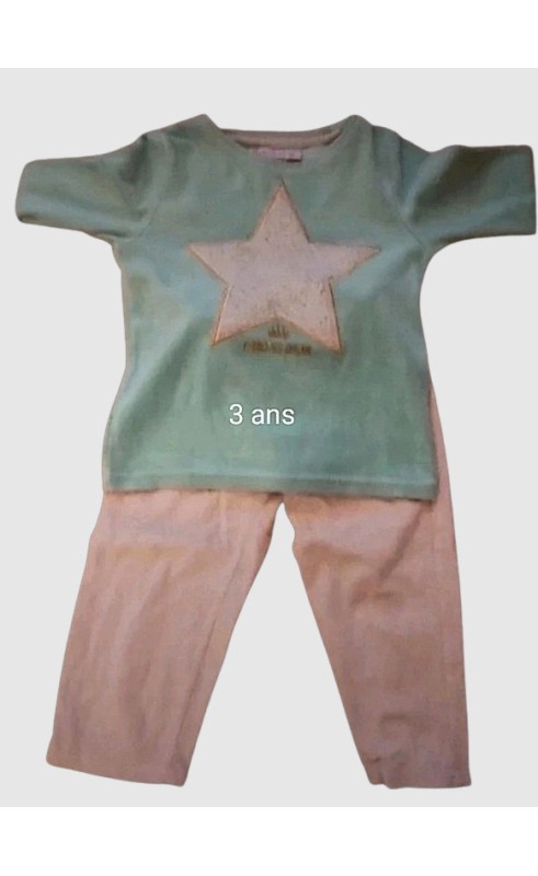 Pyjama fille Gémo 3 ans rose et bleu - Occasion en très bon état Pyjama fille Gémo 3 ans rose et bleu - Occasion en très bon état
