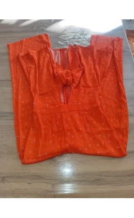 Combinaison Pantalon Rouge BZB – Taille S – Élégance en Viscose