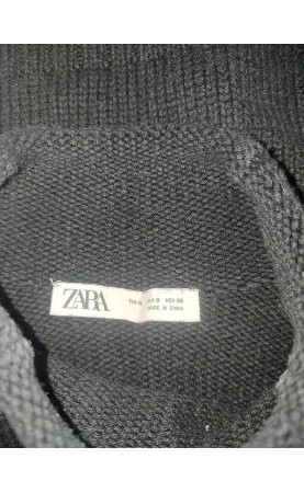Pull Zara Noir – Taille S – 62% Coton, 38% Acrylique