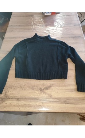 Pull Zara Noir – Taille S – 62% Coton, 38% Acrylique