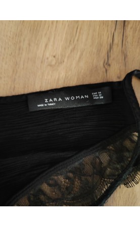 T-shirt Zara Woman noir taille M - Occasion en excellent état